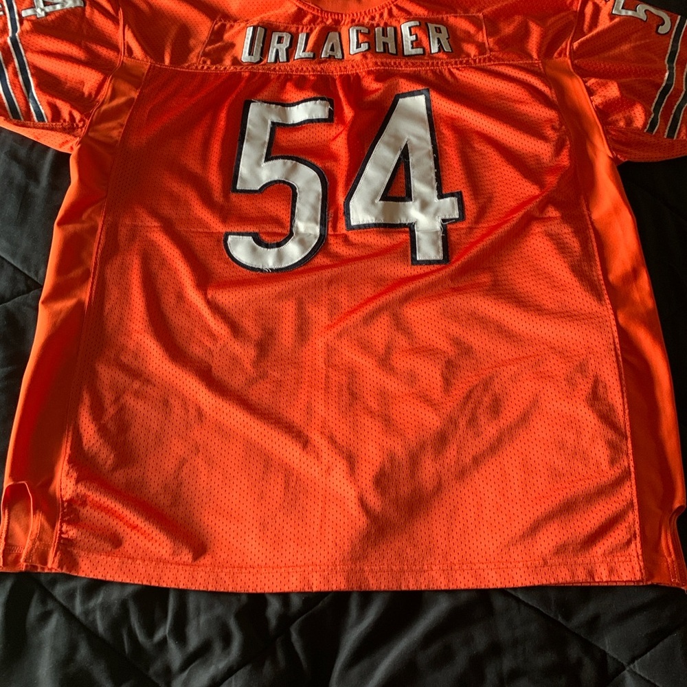 Urlacher Orange Jersey with Stitched Number 54